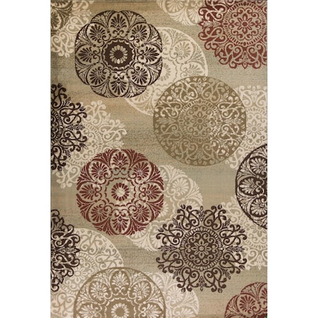 Homeroots 7 ft. 7 in. x 10 ft. 10 in. Polypropylene Sage Area Rug 352989